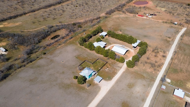 bird's eye view with a rural view