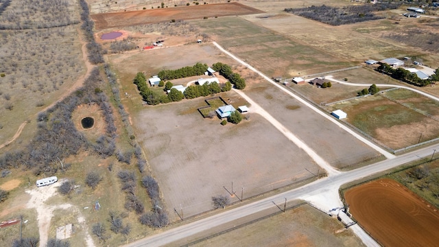 aerial view with a rural view