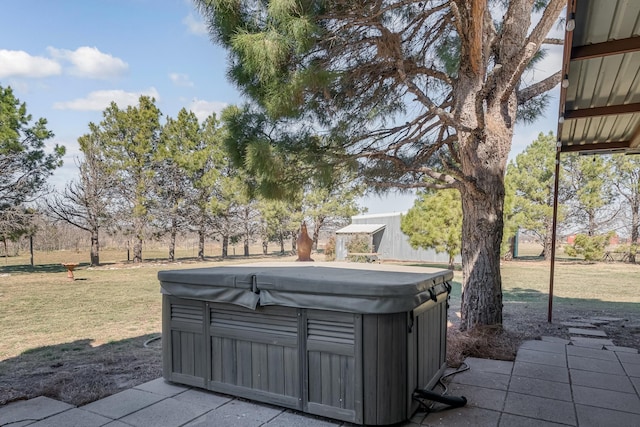 310 County Road 336 Unit B, Tuscola, TX 79562 - view of patio / terrace featuring a hot tub
