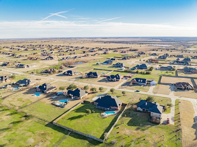 aerial view with a residential view