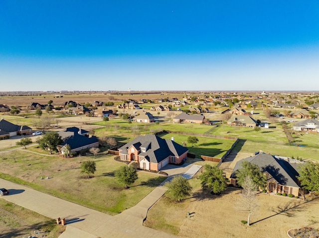 aerial view with a residential view