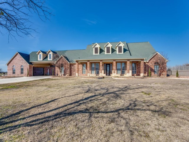 4800 High Plains Ct, Fort Worth, TX 76179 - cape cod home featuring brick siding, concrete driveway, and an attached garage