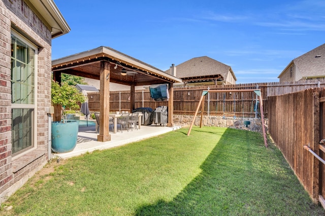 425 Brook Meadow Dr, Midlothian, TX 76065 - view of yard with a patio and a gazebo