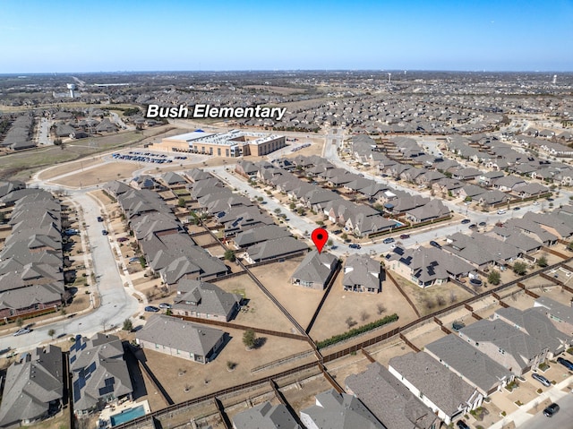 drone / aerial view featuring a residential view