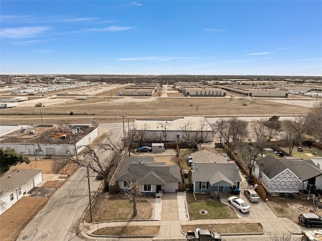 drone / aerial view with a residential view