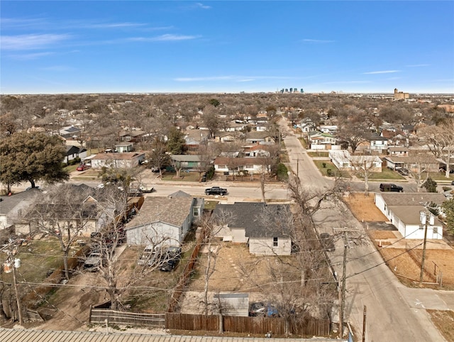 aerial view featuring a residential view