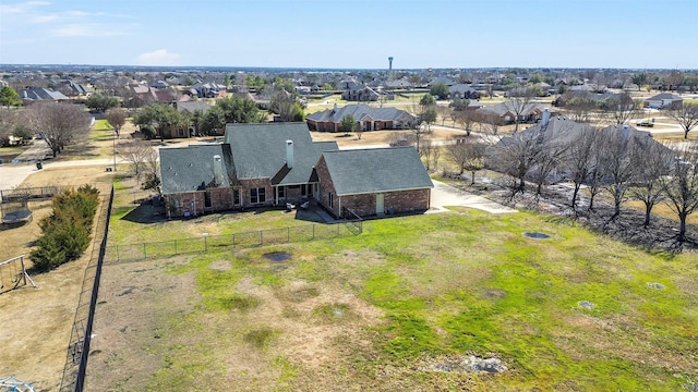 bird's eye view with a residential view