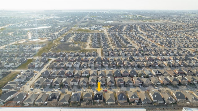 aerial view with a residential view