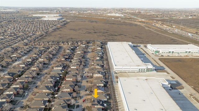 bird's eye view with a residential view