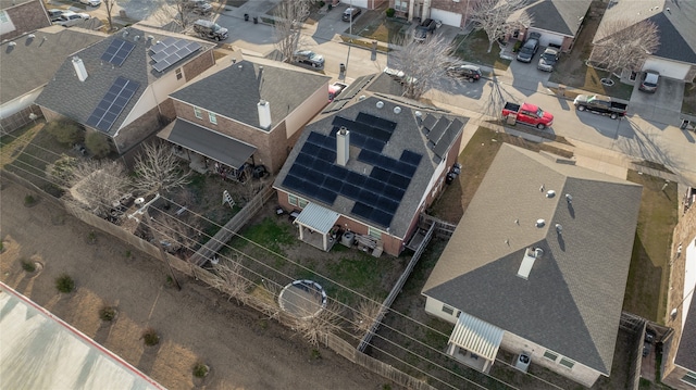 bird's eye view featuring a residential view