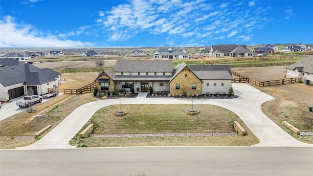 bird's eye view featuring a residential view