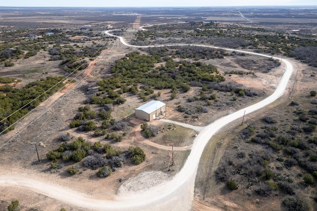 bird's eye view with a rural view