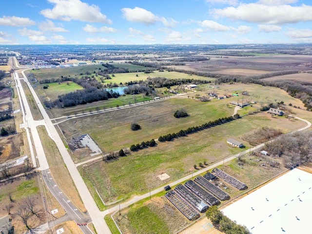 drone / aerial view with a rural view