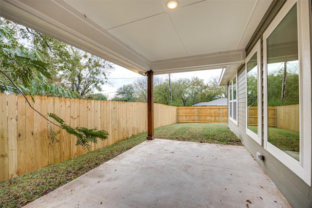 view of patio / terrace with a fenced backyard