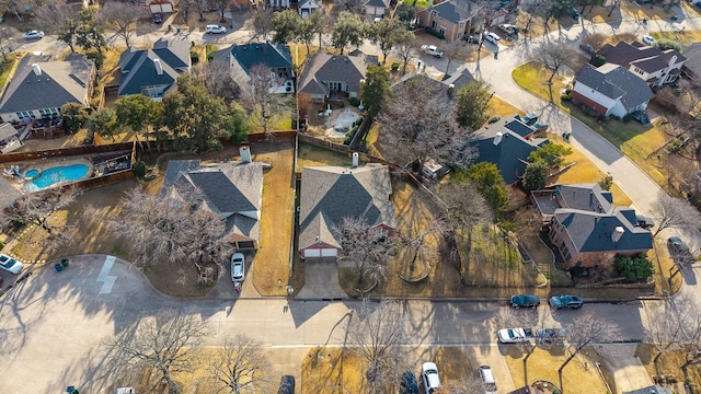 drone / aerial view with a residential view