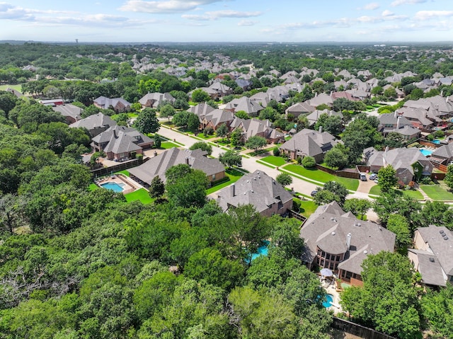 aerial view featuring a residential view