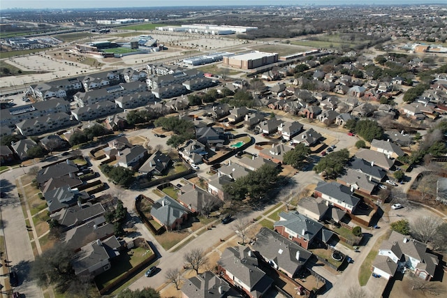 aerial view with a residential view