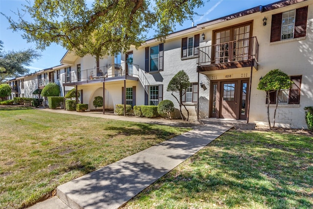 view of property with a front yard