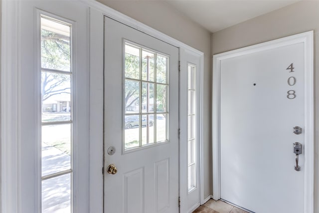 foyer with a wealth of natural light