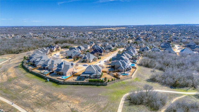 drone / aerial view featuring a residential view