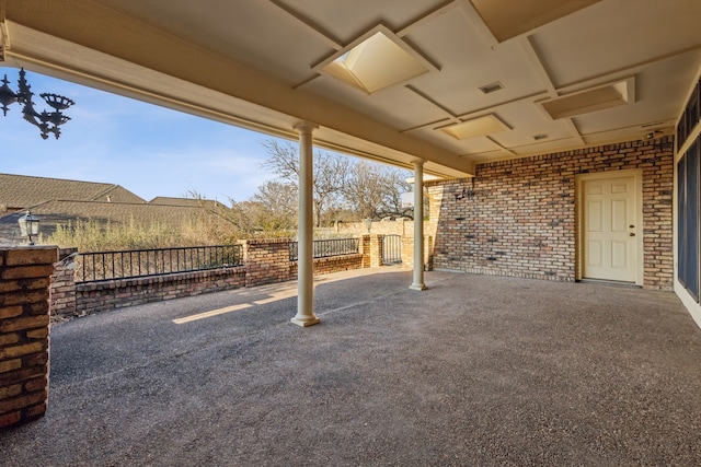 view of patio with fence