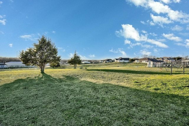 view of yard featuring a residential view