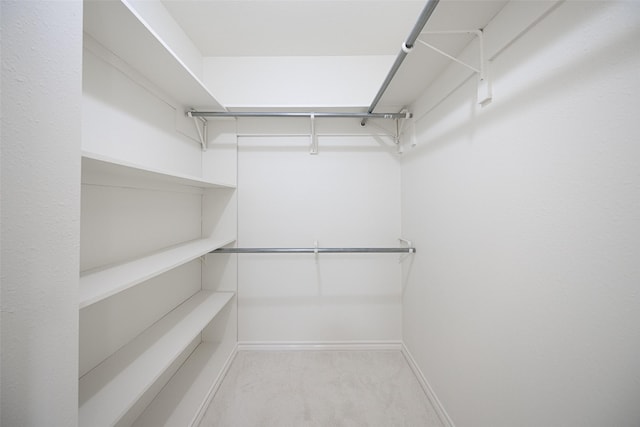 spacious closet with carpet floors