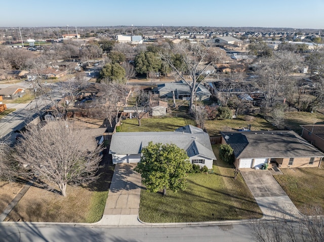 bird's eye view featuring a residential view