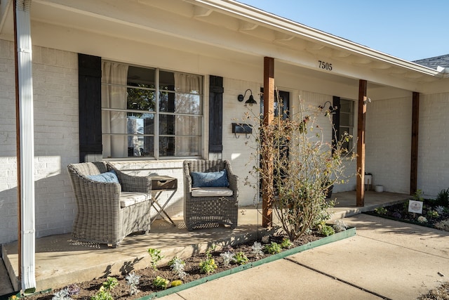 view of patio / terrace featuring covered porch