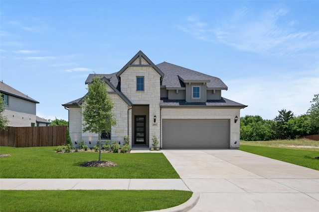 4814 Nomad Dr, Midlothian, TX 76065 - view of front of home featuring stone siding, driveway, and a shingled roof