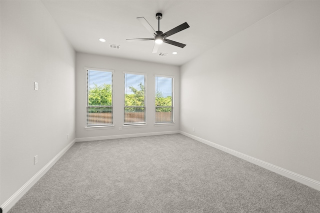 4814 Nomad Dr, Midlothian, TX 76065 - unfurnished room with carpet flooring, ceiling fan, baseboards, and recessed lighting