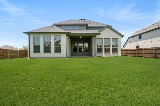4814 Nomad Dr, Midlothian, TX 76065 - rear view of property with a shingled roof and brick siding