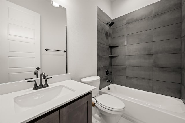 4814 Nomad Dr, Midlothian, TX 76065 - full bath featuring vanity, washtub / shower combination, and toilet