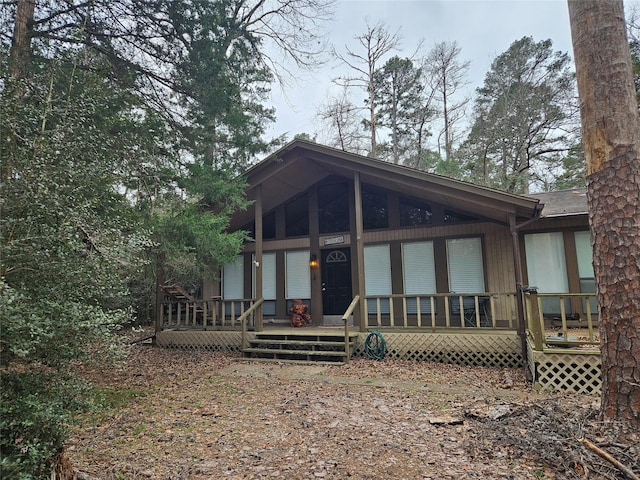 view of rustic home