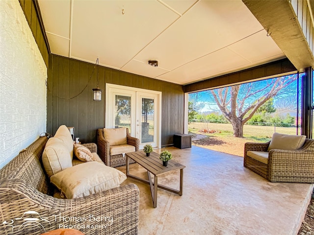 view of patio with french doors