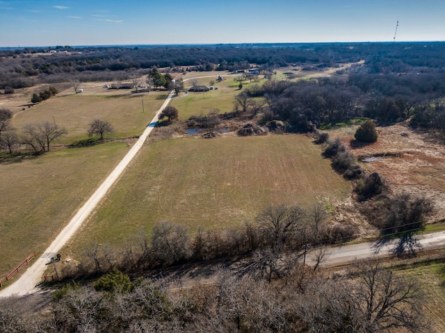 drone / aerial view with a rural view