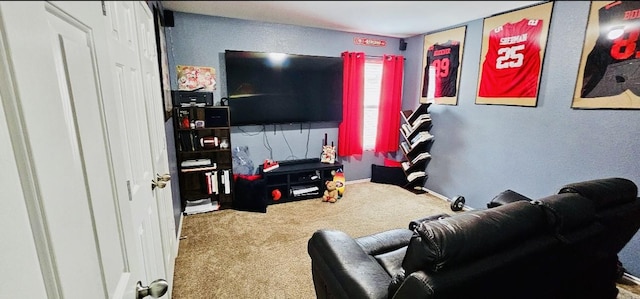 interior space featuring carpet floors
