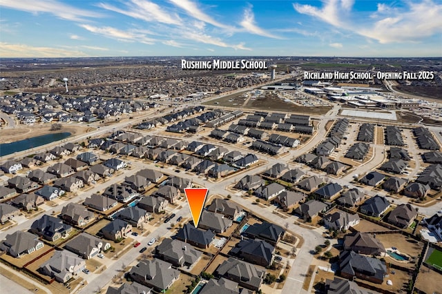 birds eye view of property featuring a residential view