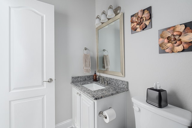 half bath with toilet and vanity