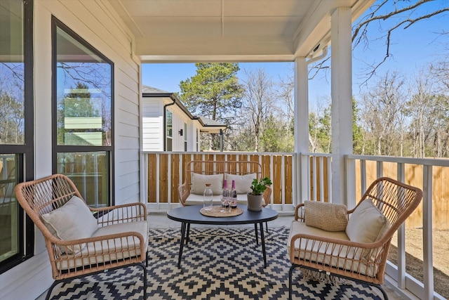 view of sunroom