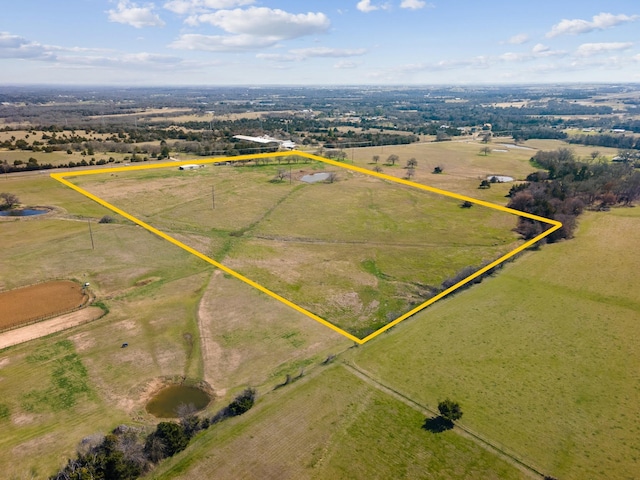 drone / aerial view featuring a rural view