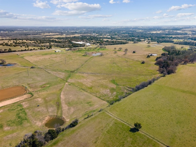 aerial view with a rural view