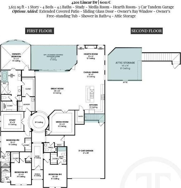 4201 Linear, Prosper, TX 75078 - property floor plan