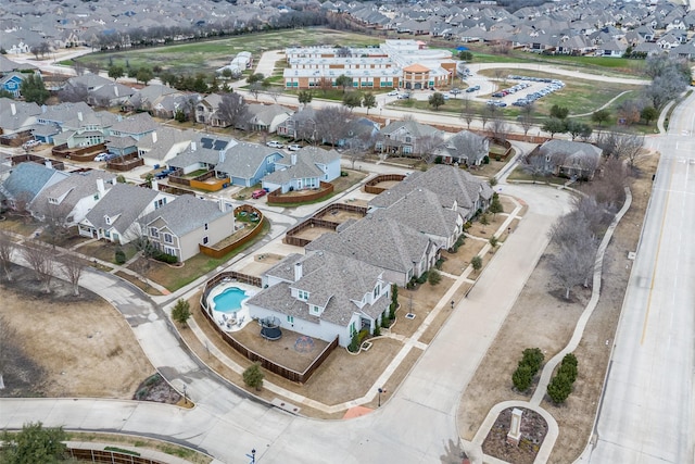 drone / aerial view featuring a residential view