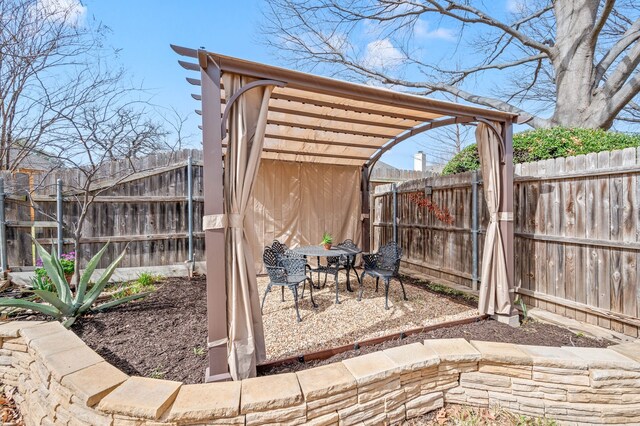 exterior space featuring a fenced backyard