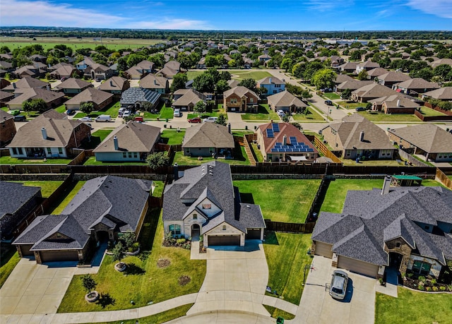 bird's eye view featuring a residential view