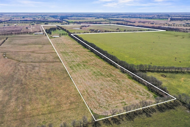 drone / aerial view featuring a rural view