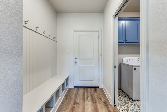 648 Half Moon Way, Runaway Bay, TX 76426 - mudroom with washer / dryer and wood finished floors