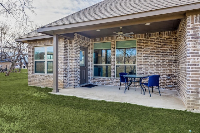 648 Half Moon Way, Runaway Bay, TX 76426 - view of patio / terrace with a ceiling fan