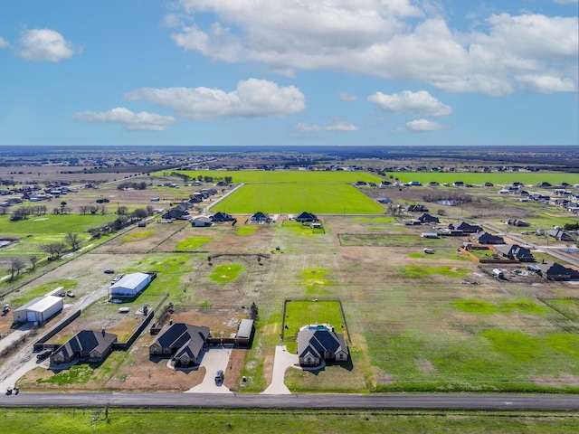 aerial view featuring a rural view